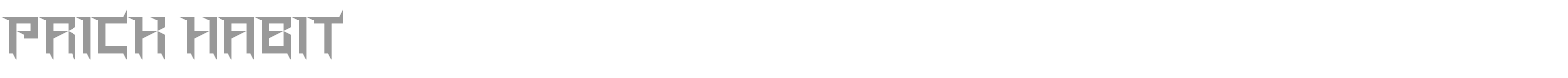 Prick Habit font preview